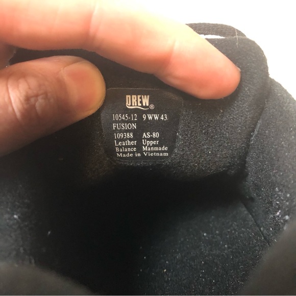 Drew Fusion Black Leather Upper Walking Shoes Mens 9 - Picture 5 of 7